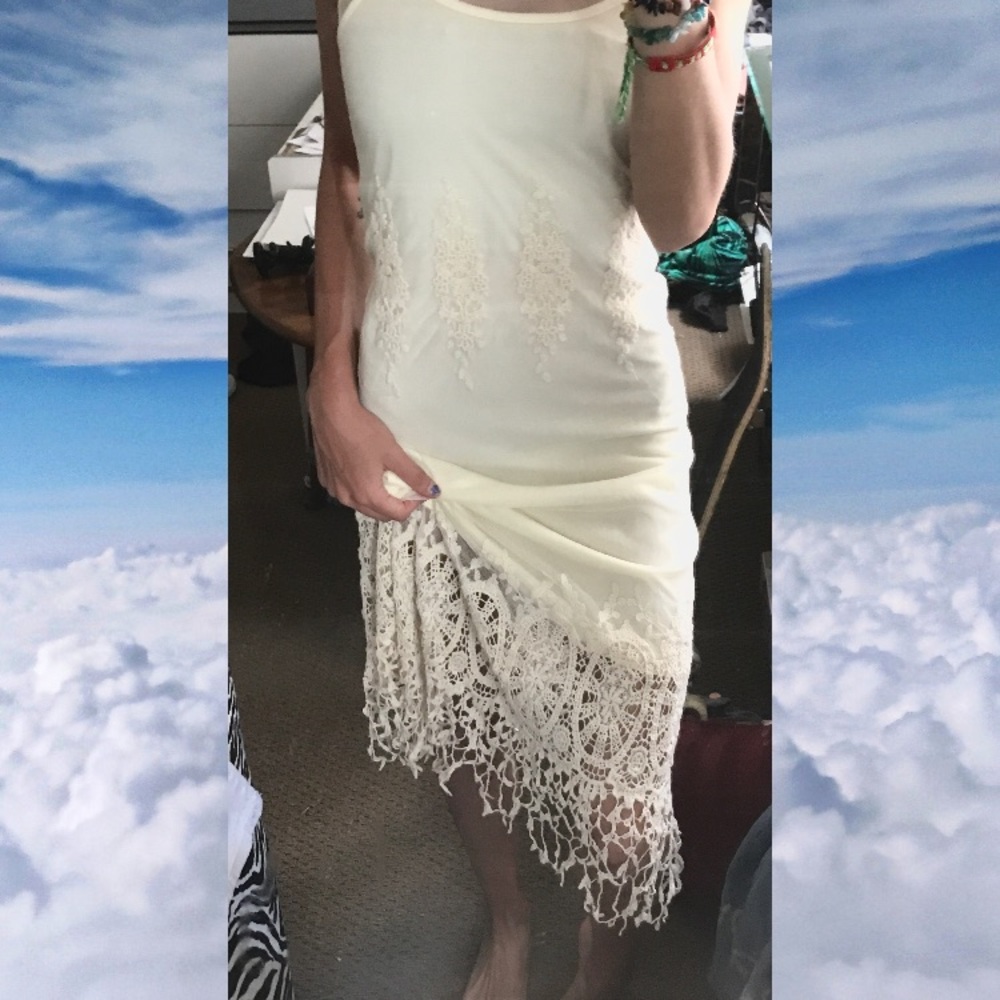 Charlotte Russe Lace Maxi/Midi Dress